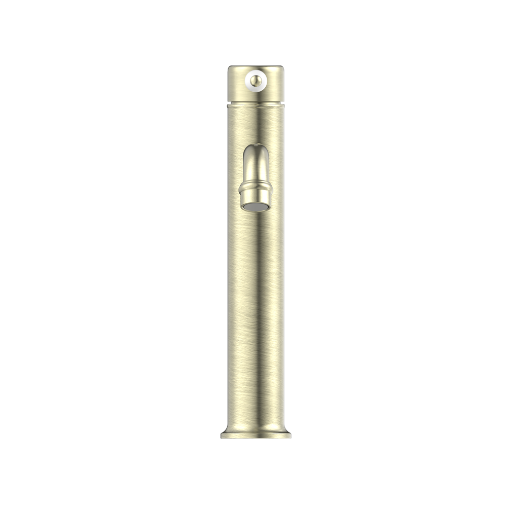 YORK STRAIGHT TALL BASIN MIXER WITH AGED BRASS