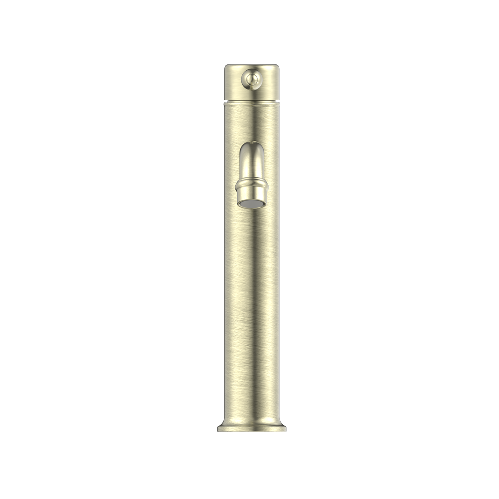 YORK STRAIGHT TALL BASIN MIXER WITH METAL LEVER AGED BRASS (NR692101A02AB) AGED BRASS