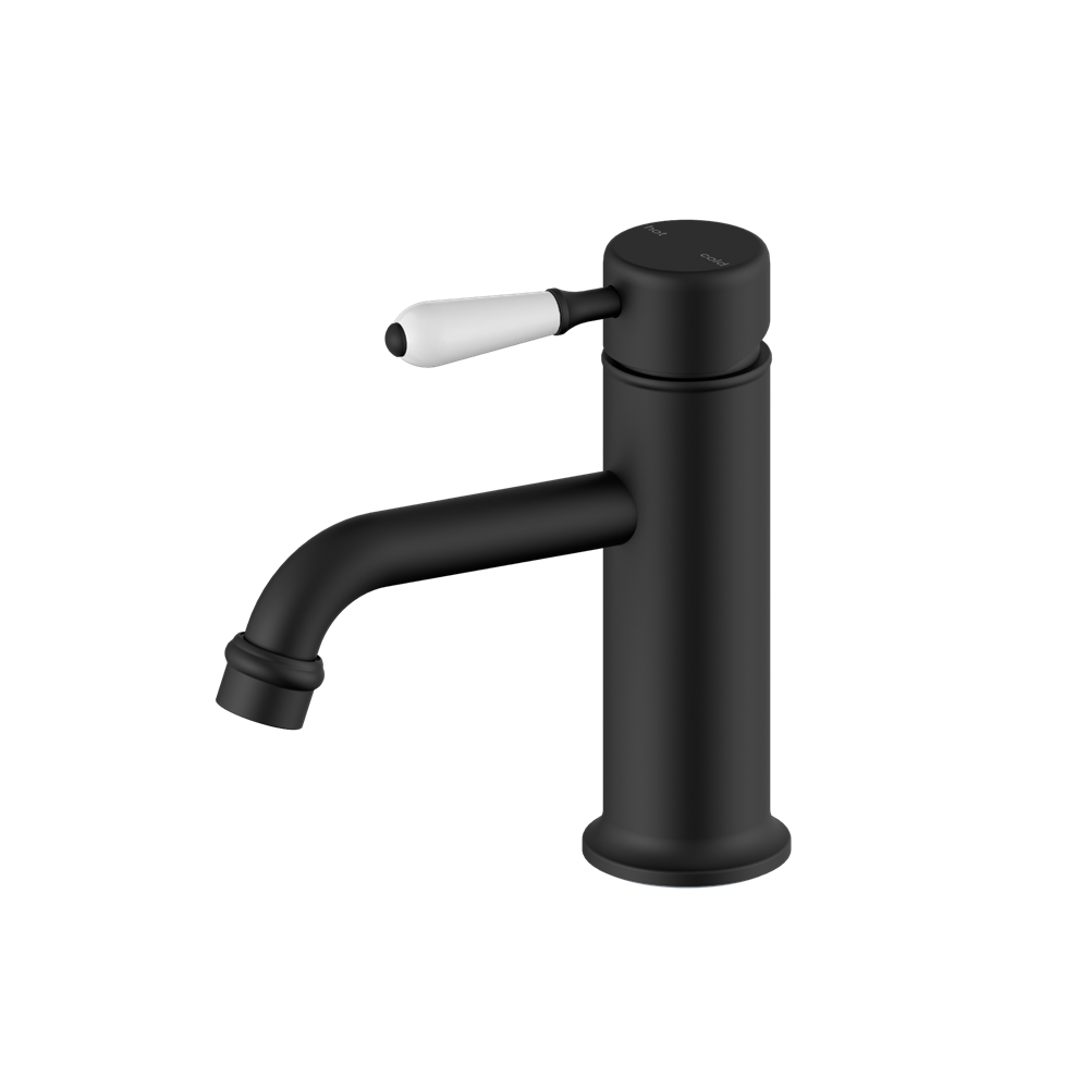 YORK STRAIGHT BASIN MIXER WITH MATTE BLACK