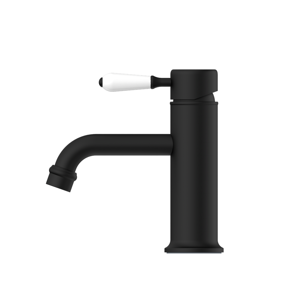 YORK STRAIGHT BASIN MIXER WITH MATTE BLACK