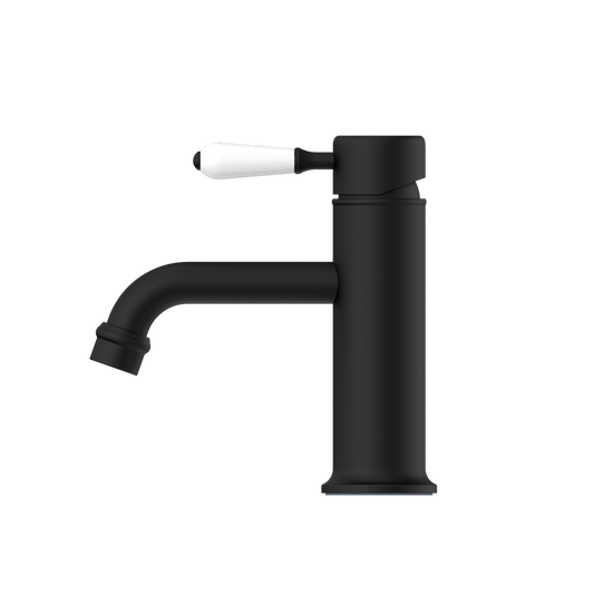 YORK STRAIGHT BASIN MIXER WITH MATTE BLACK