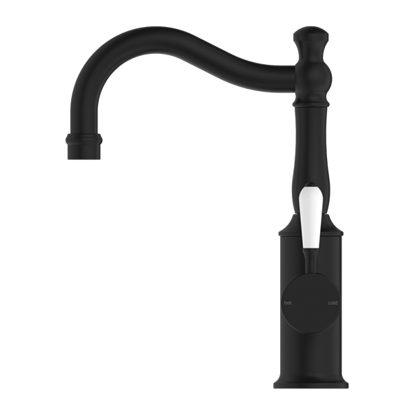 YORK BASIN MIXER HOOK SPOUT WITH MATTE BLACK
