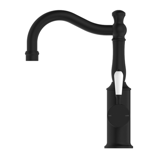 YORK BASIN MIXER HOOK SPOUT WITH MATTE BLACK