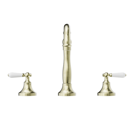 YORK BASIN SET WITH AGED BRASS