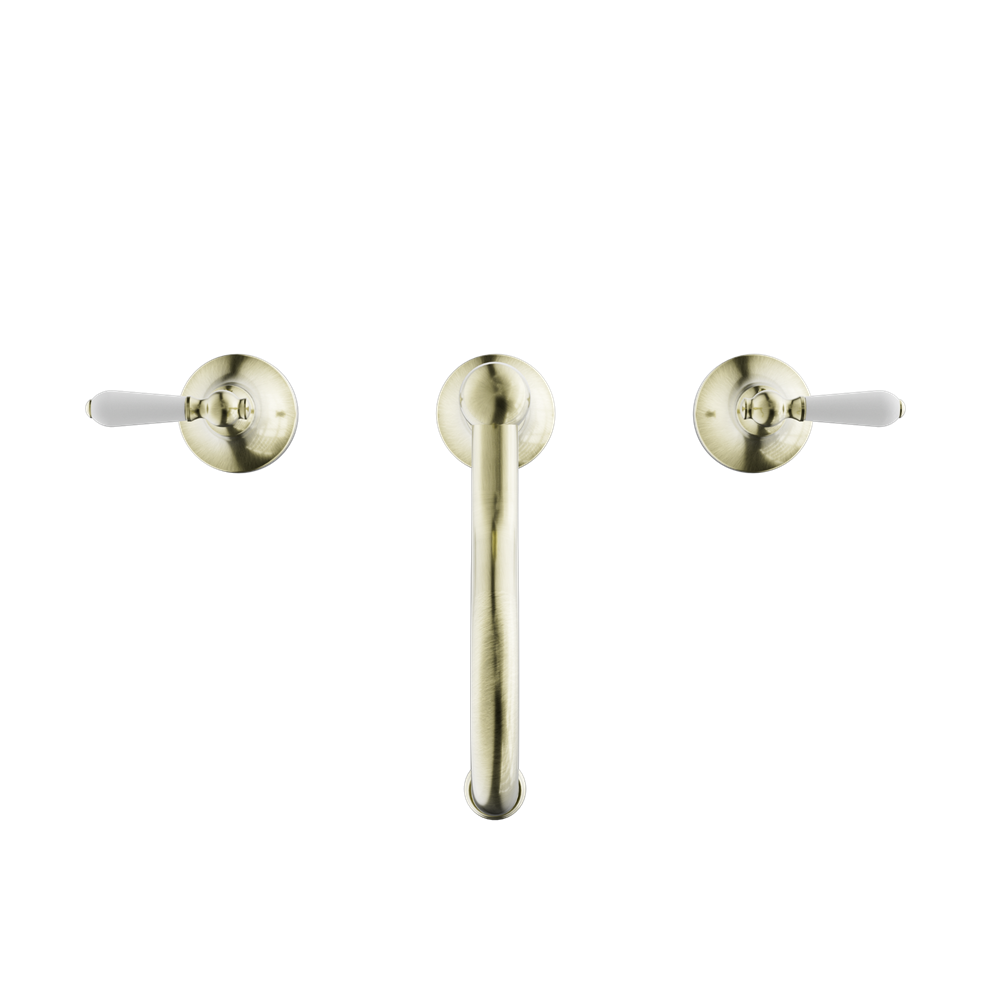 YORK BASIN SET WITH AGED BRASS