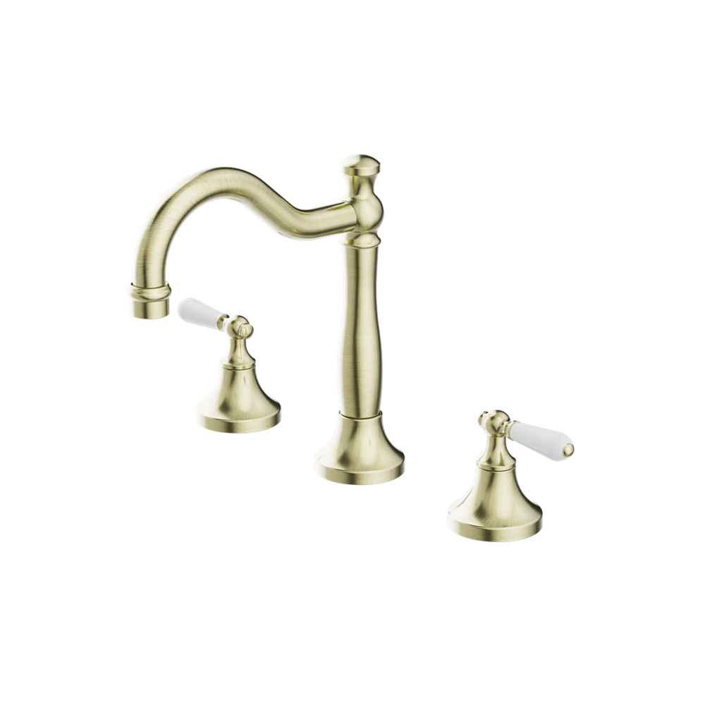 YORK BASIN SET WITH AGED BRASS