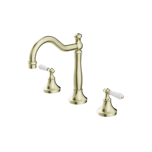 YORK BASIN SET WITH AGED BRASS