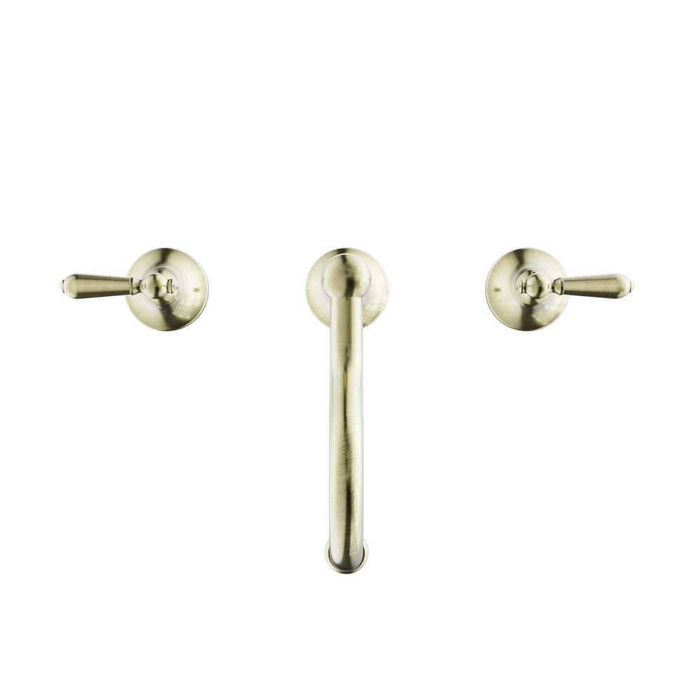 YORK BASIN SET WITH METAL LEVER AGED BRASS (NR692102A02AB) AGED BRASS