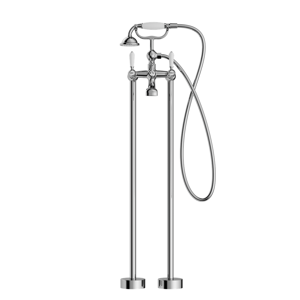 YORK FREESTANDING BATH SET WITH CHROME