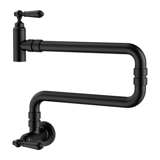 YORK WALL MOUNTED POT FILLER MATTE BLACK