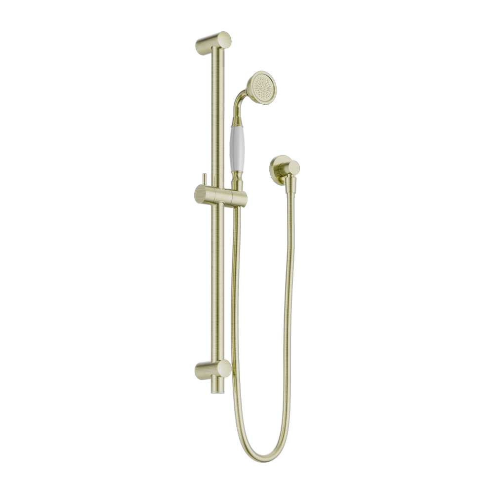 YORK SHOWER RAIL WITH AGED BRASS