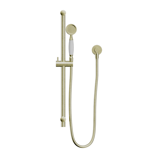 YORK SHOWER RAIL WITH AGED BRASS