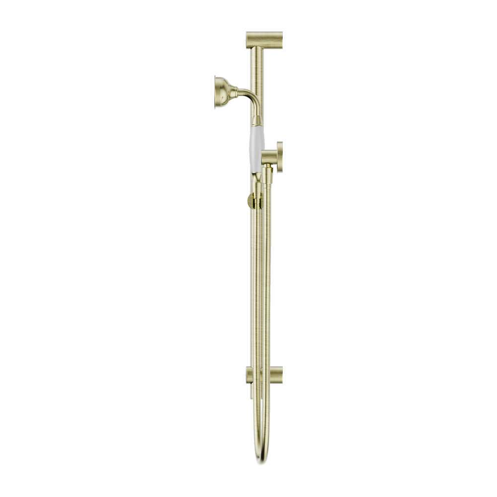 YORK SHOWER RAIL WITH AGED BRASS