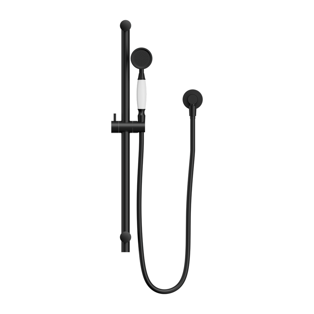 YORK SHOWER RAIL WITH MATTE BLACK