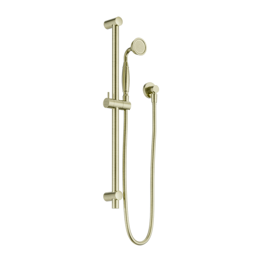 YORK SHOWER RAIL WITH METAL HAND SHOWER AGED BRASS (NR692105A02AB) AGED BRASS