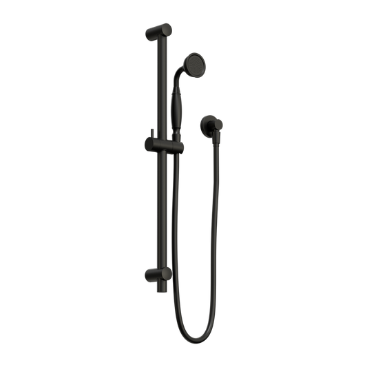 YORK SHOWER RAIL WITH METAL HAND SHOWER MATTE BLACK