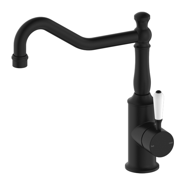 YORK KITCHEN MIXER HOOK SPOUT WITH MATTE BLACK