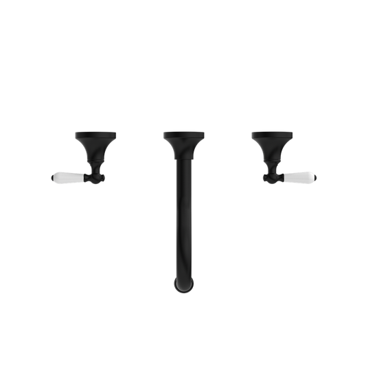 YORK WALL BASIN SET WITH MATTE BLACK