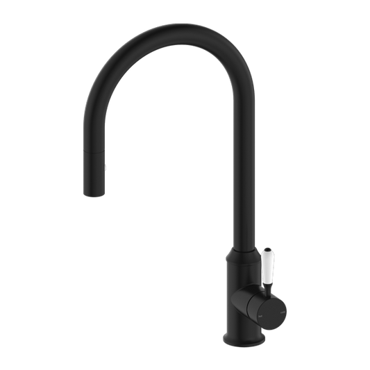 YORK PULL OUT SINK MIXER WITH VEGIE SPRAY FUNCTION WITH MATTE BLACK