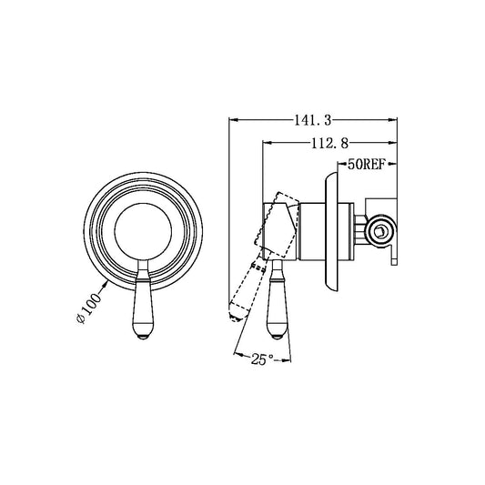 YORK SHOWER MIXER WITH BRUSHED NICKEL