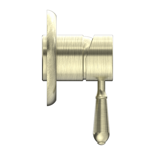 YORK SHOWER MIXER WITH METAL LEVER AGED BRASS