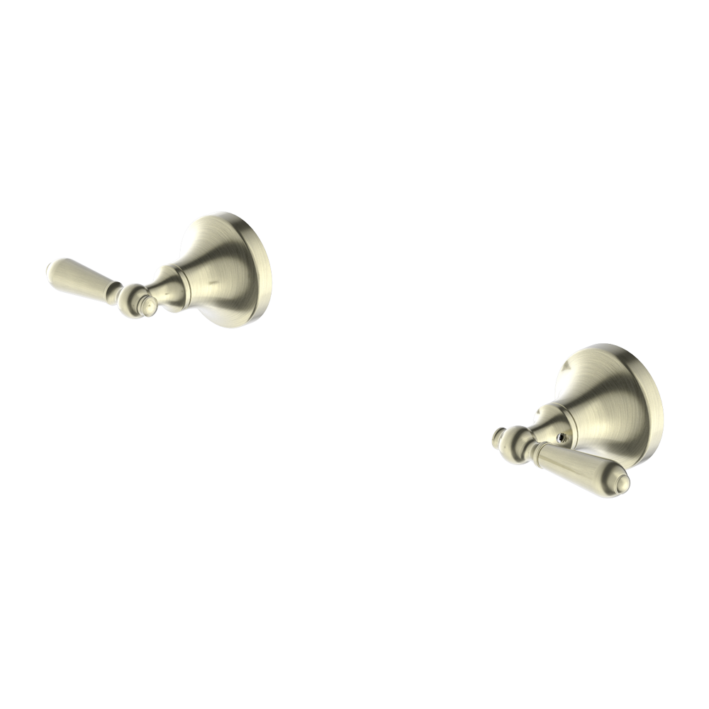 YORK WALL TOP ASSEMBLIES WITH METAL LEVER AGED BRASS