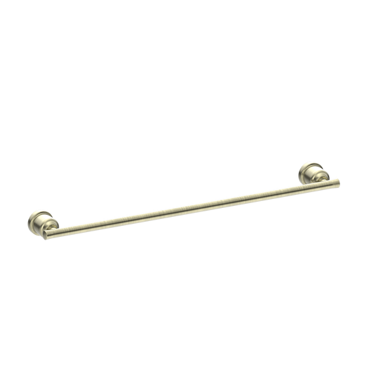 YORK SINGLE TOWEL RAIL 600MM AGED BRASS