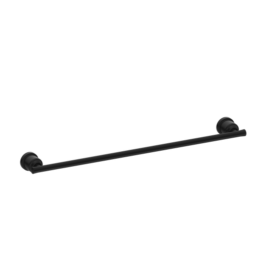 YORK SINGLE TOWEL RAIL 600MM MATTE BLACK