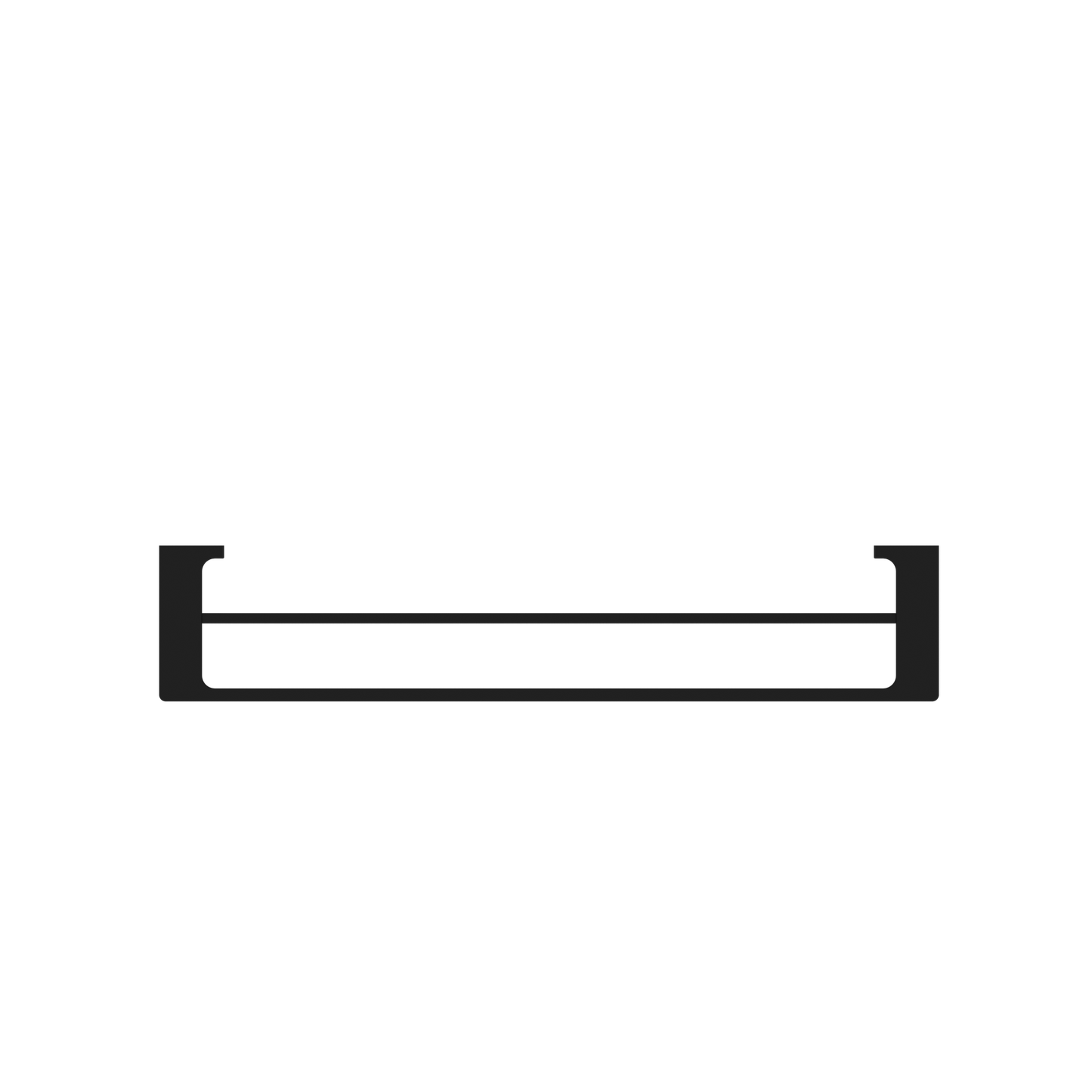 PEARL DOUBLE TOWEL RAIL 600/800MM MATTE BLACK