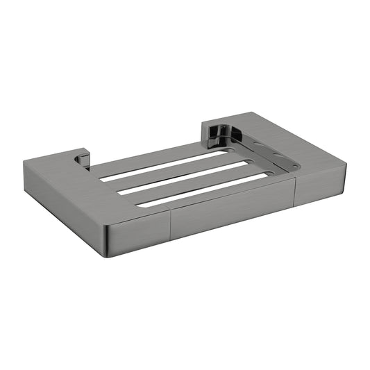 PEARL SOAP DISH HOLDER GUN METAL GREY