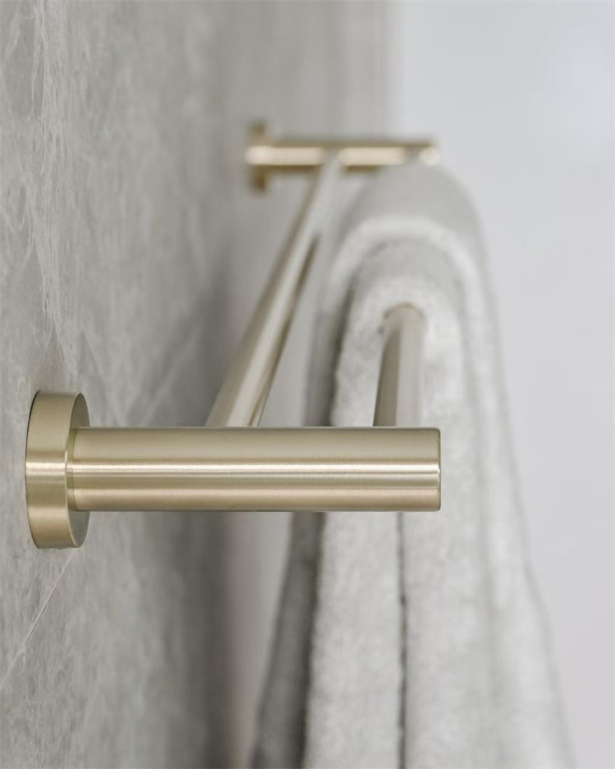 MECCA DOUBLE TOWEL RAIL 600/800MM BRUSHED GOLD
