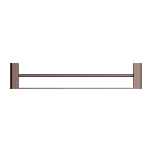 BIANCA DOUBLE TOWEL RAIL 600/800MM BRUSHED BRONZE