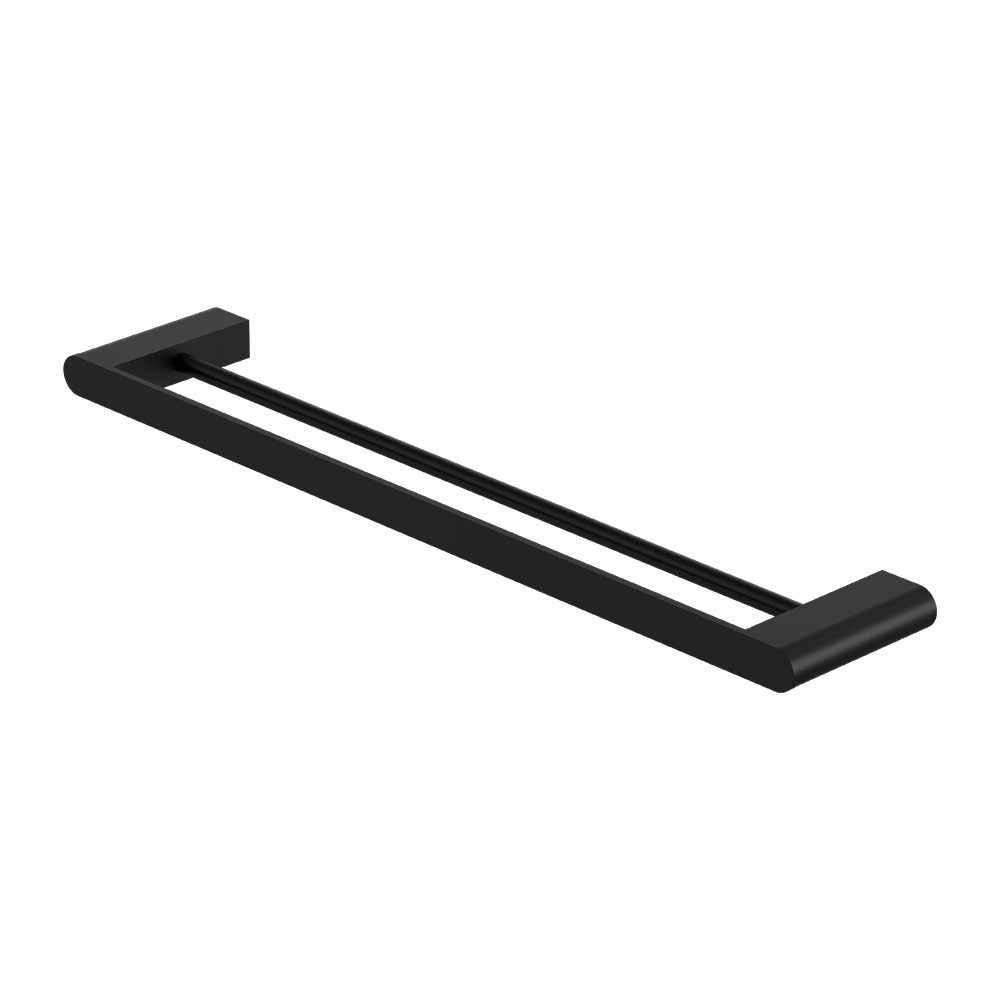 BIANCA DOUBLE TOWEL RAIL 600/800MM MATTE BLACK