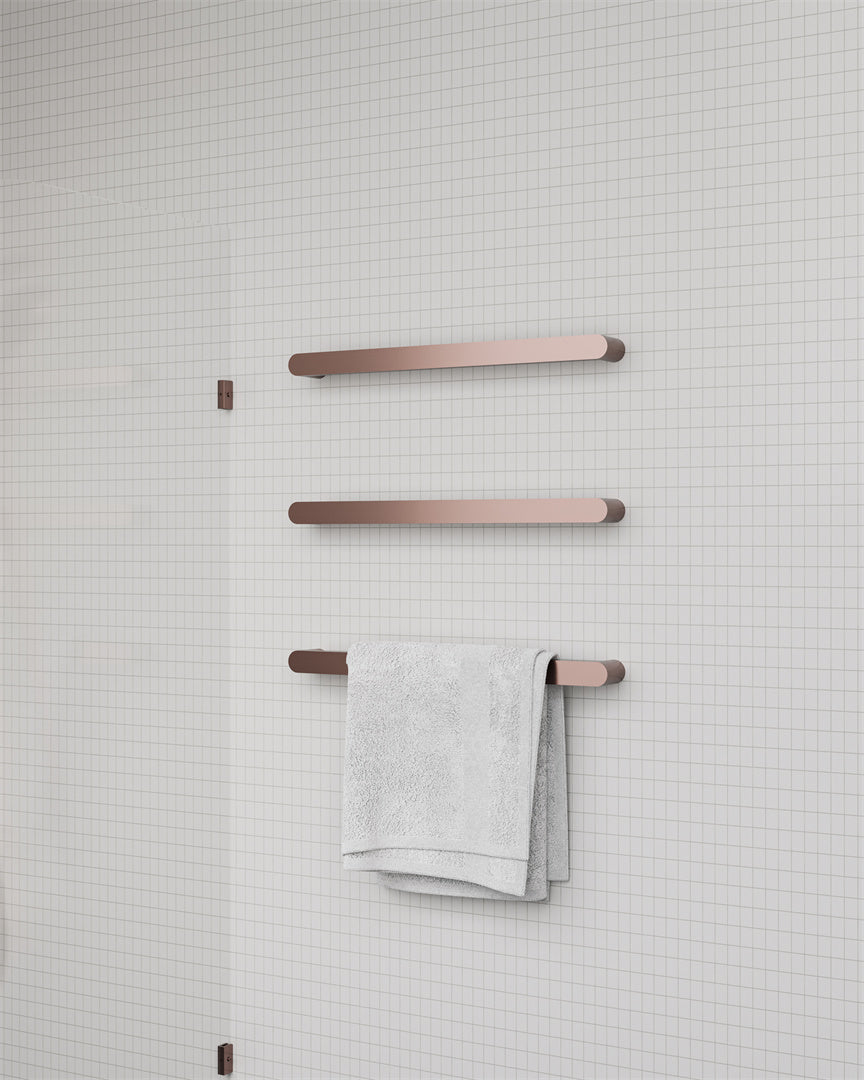 BIANCA 240V SINGLE HEATED TOWEL RAIL BRUSHED BRONZE