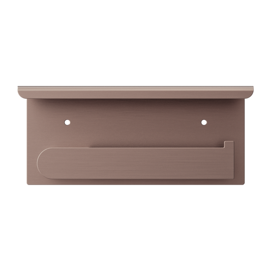 BIANCA TOILET ROLL HOLDER WITH PHONE HOLDER BRUSHED BRONZE