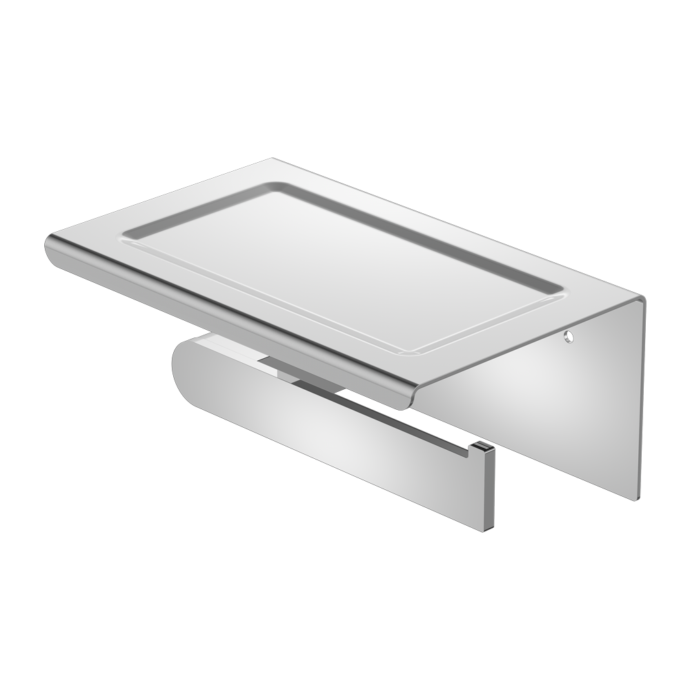 BIANCA TOILET ROLL HOLDER WITH PHONE HOLDER CHROME