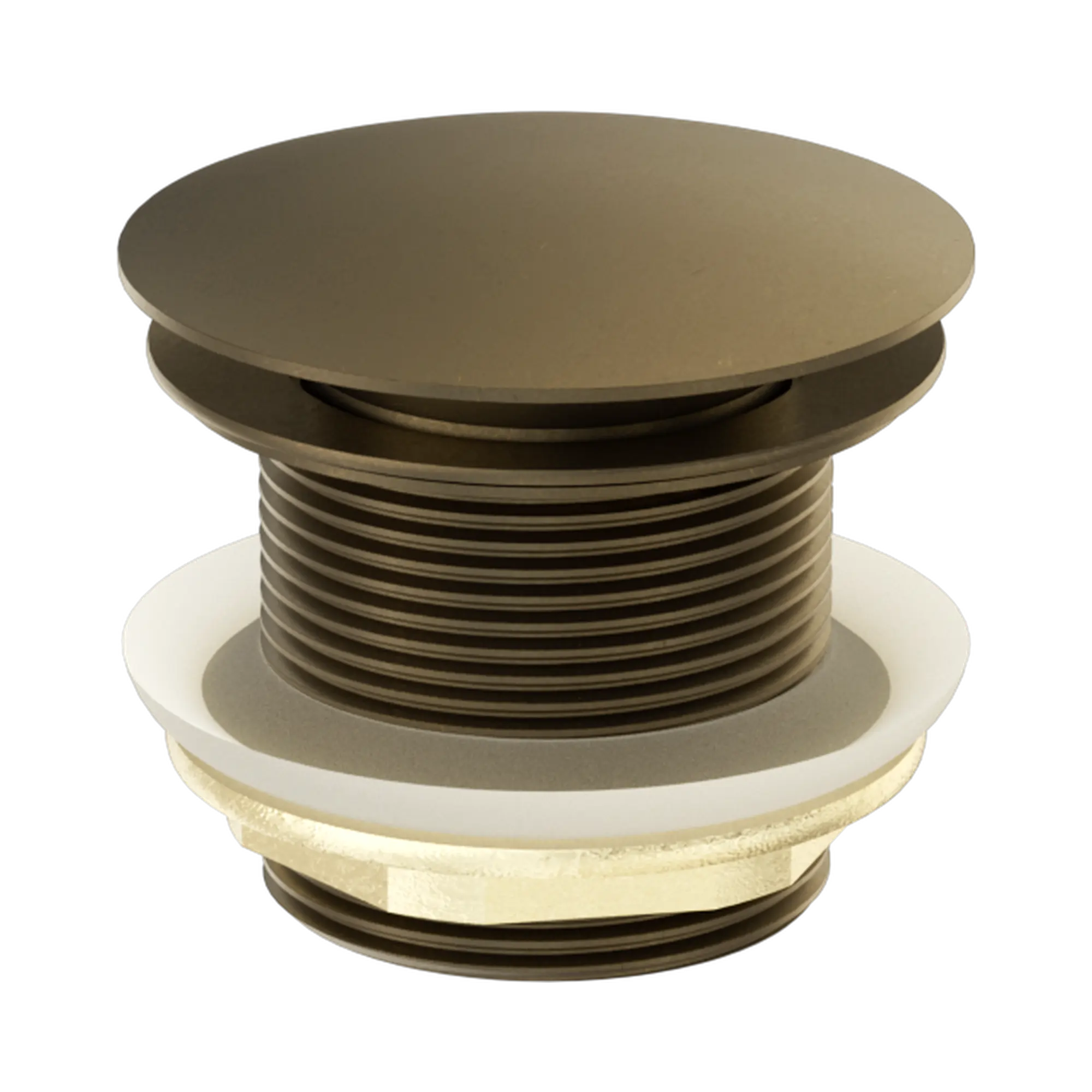40mm Bath Pop-Up Plug With Removable Waste No Overflow Tumbled Antique Brass