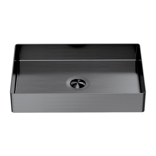 OPAL RECTANGLE STAINLESS STEEL BASIN GRAPHITE (NRB3555GR) GRAPHITE