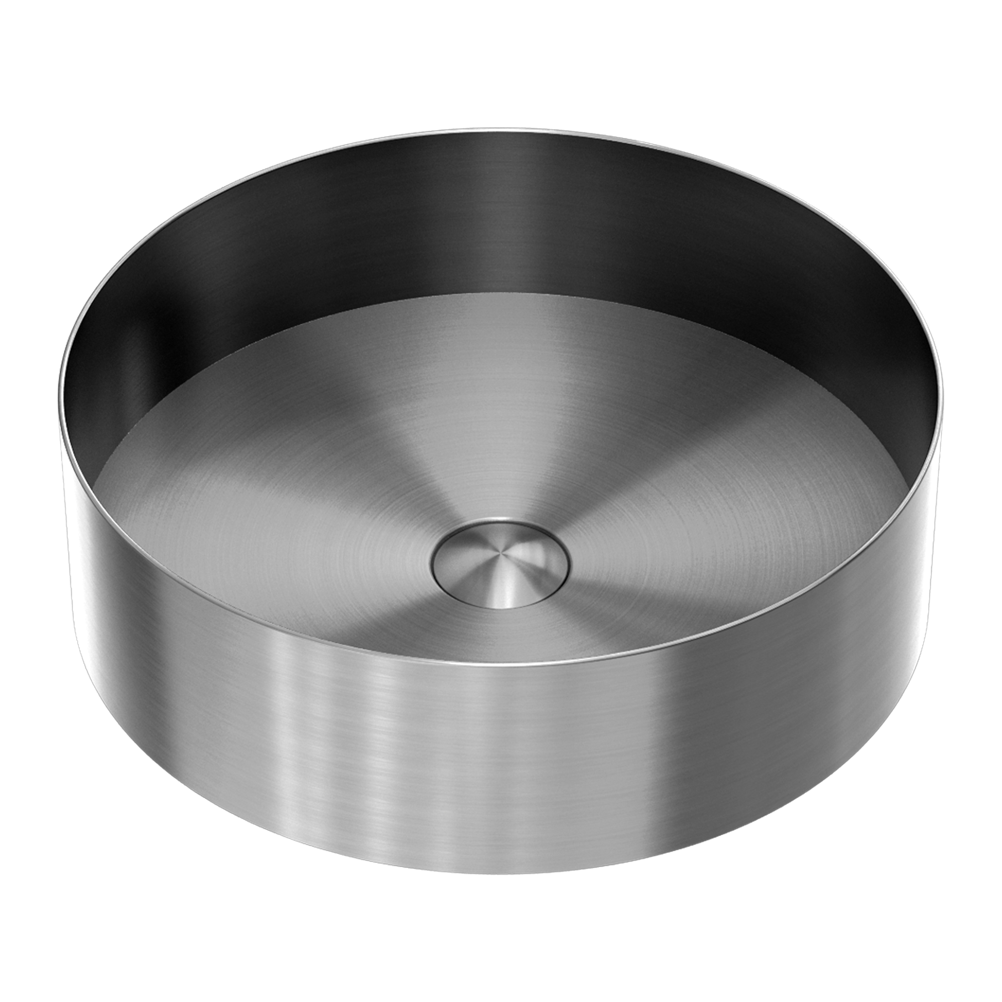 OPAL ROUND 400MM STAINLESS STEEL BASIN GRAPHITE