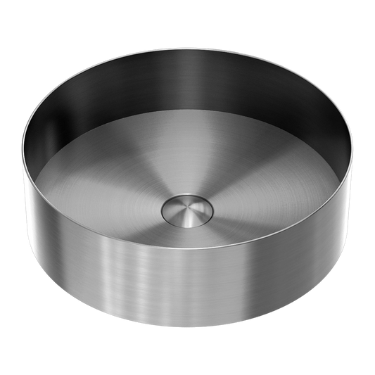 OPAL ROUND 400MM STAINLESS STEEL BASIN GRAPHITE (NRB401RGR) GRAPHITE