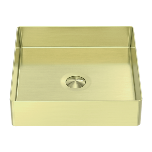 OPAL SQUARE 400MM STAINLESS STEEL BASIN BRUSHED GOLD