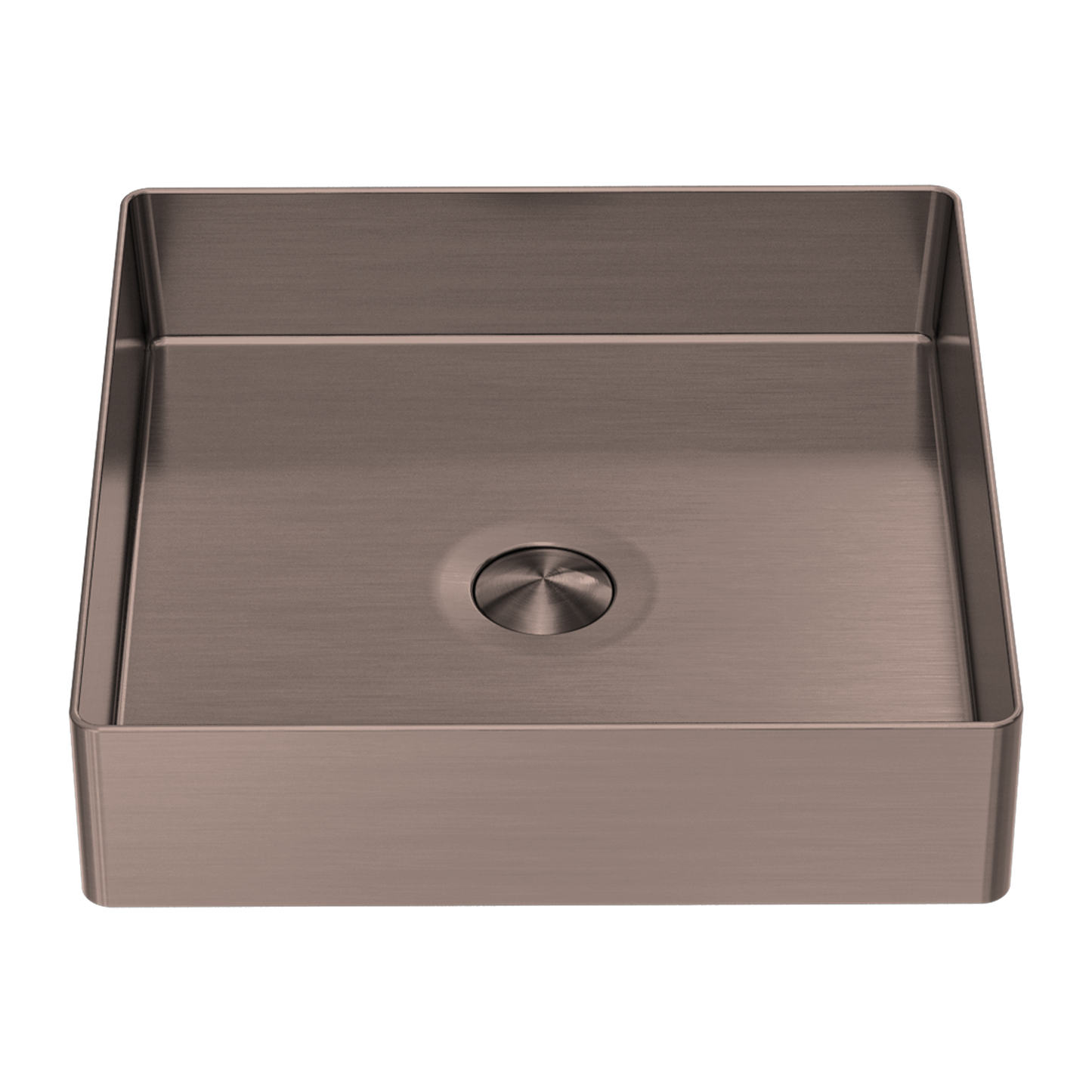OPAL SQUARE 400MM STAINLESS STEEL BASIN BRUSHED BRONZE