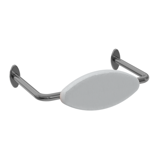 MECCA CARE DDA ACCESSIBLE TOILET BACKREST GUN METAL