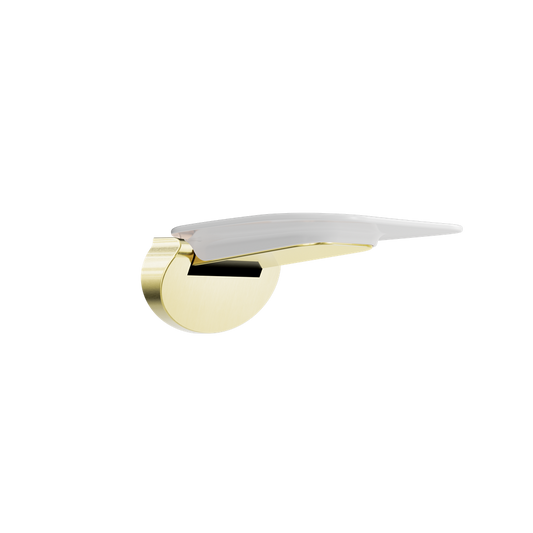MECCA CARE SHOWER SEAT 400X330MM BRUSHED GOLD