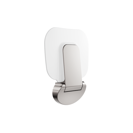 MECCA CARE SHOWER SEAT 400X330MM BRUSHED NICKEL