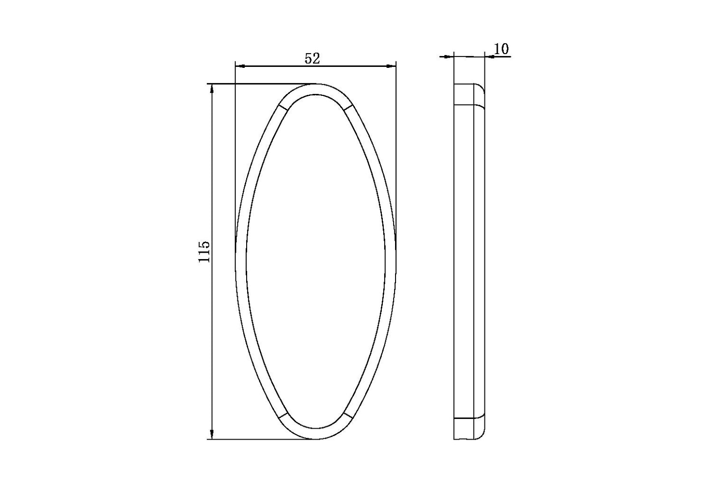 BACKREST REMOVABLE WALL COVER PLATE MATTE BLACK