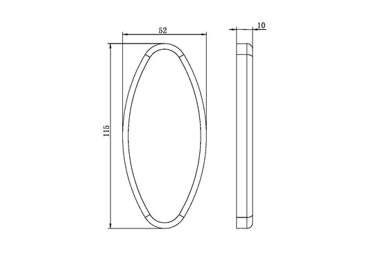 BACKREST REMOVABLE WALL COVER PLATE BRUSHED BRONZE