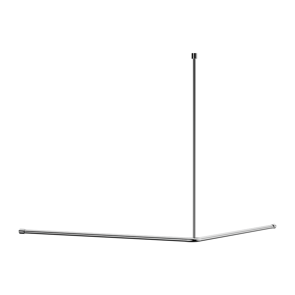 MECCA CARE CURTAIN RAIL 1200X1200MM 90 DEGREE CHROME