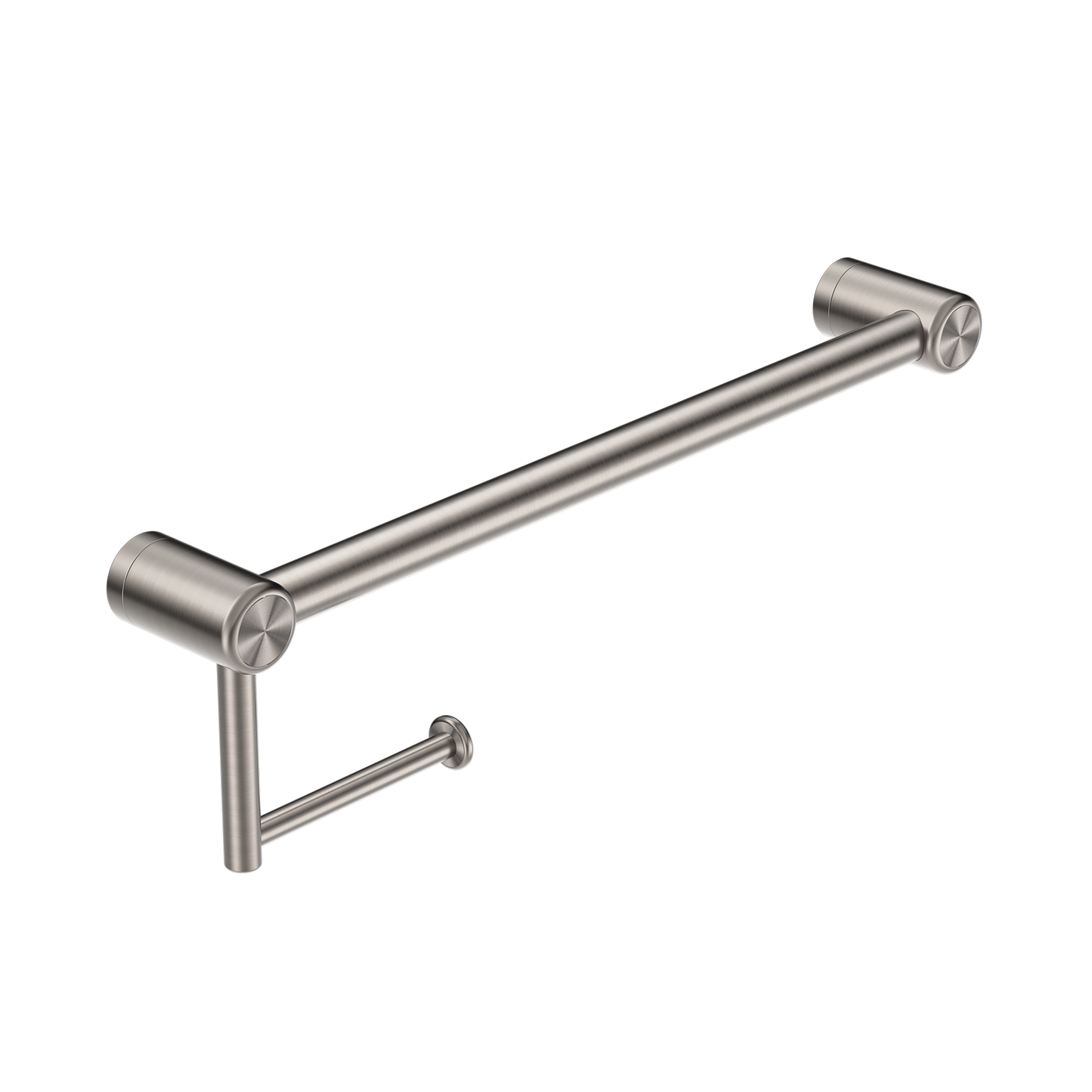 MECCA CARE 25MM TOILET ROLL RAIL 300/450MM BRUSHED NICKEL