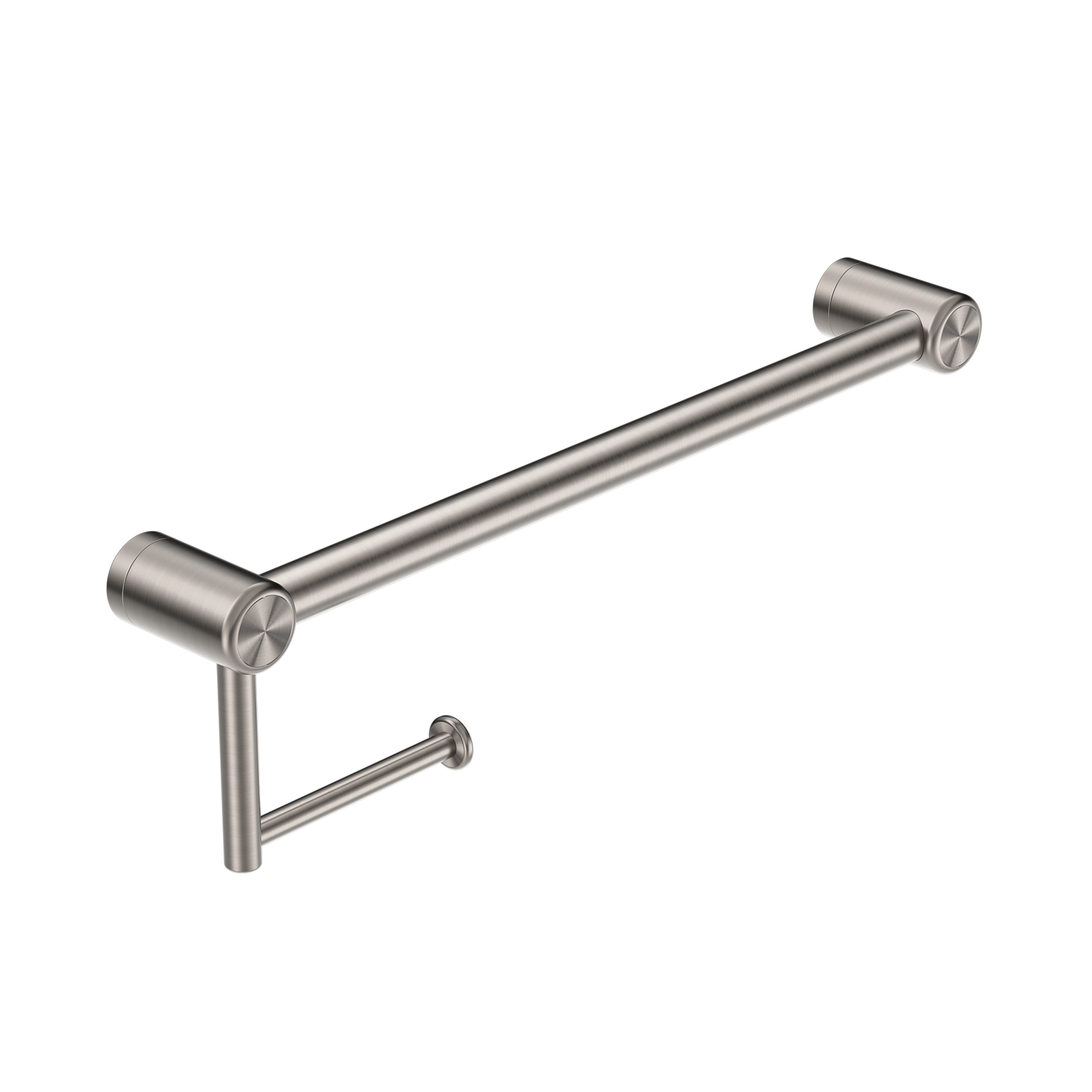 MECCA CARE 25MM TOILET ROLL RAIL 300/450MM BRUSHED NICKEL